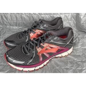Brooks Adrenaline GTS 17 Running Shoes Women's 9.5 Gray Pink Orange 1202311B044